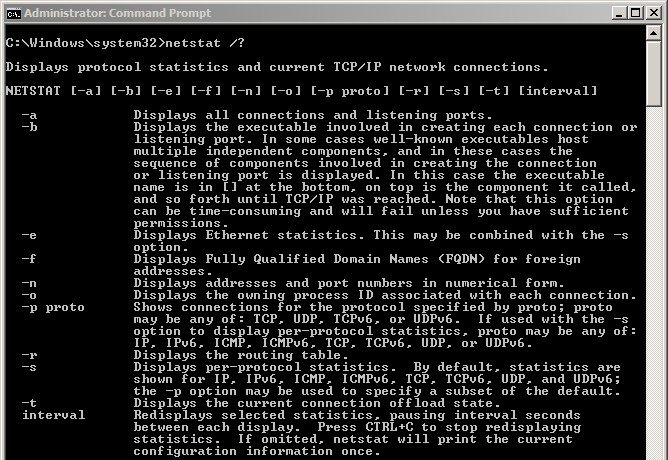 netstat-options